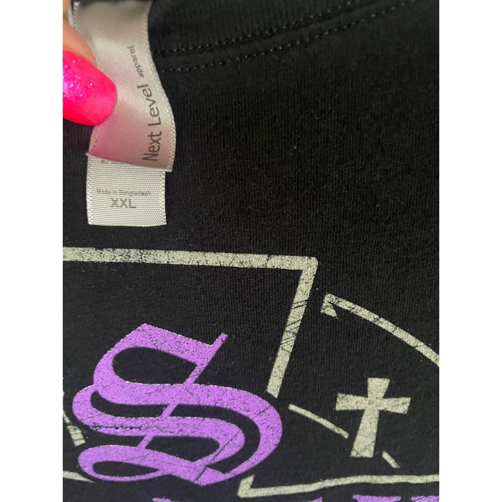 Black Sabbath Purple Cross Graphic Tee Shirt Womens XXL (Fits Small) Goth Rock - Picture 3 of 7